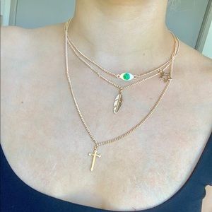 Cross Layered Necklace